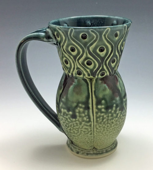 Porcelain Mug, Dot carving pattern