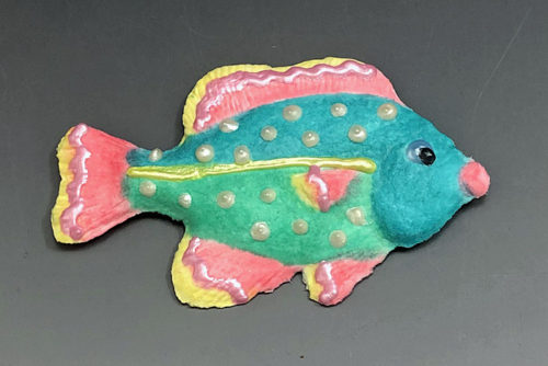 Handmade paper fish casting by Barbara Melby-Burhans