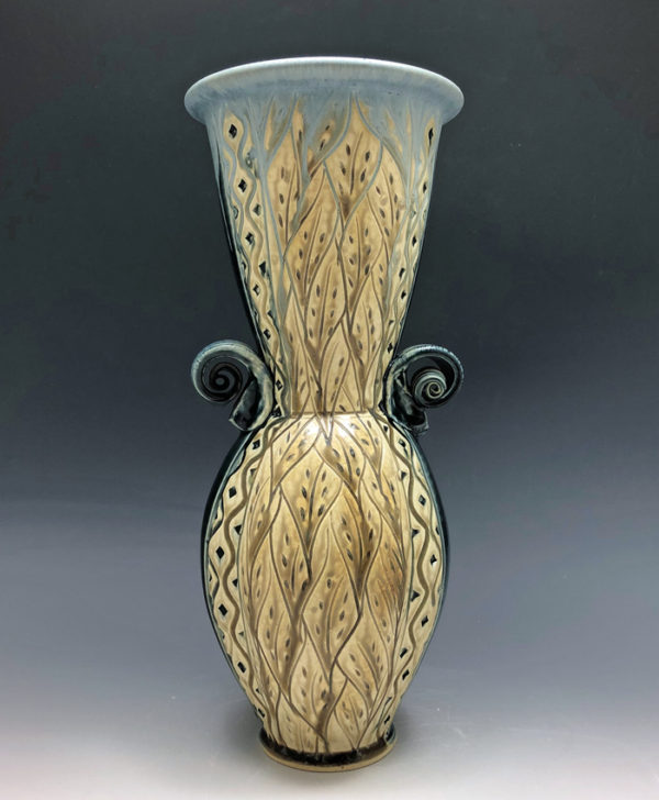 stoneware vase by Ira Burhans
