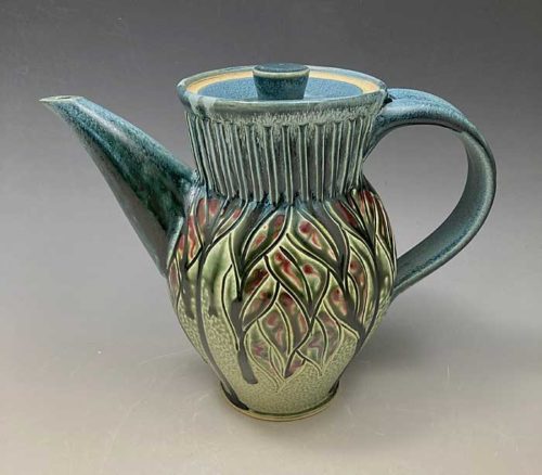 Stoneware teapot by Ira Burhans